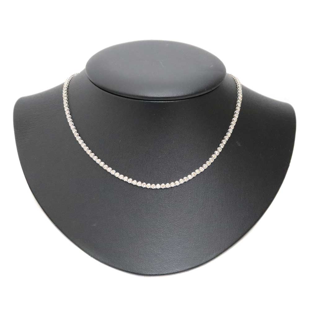 K18WG 18金ホワイトゴールド テニスネックレス ダイヤモンド ジュエリー レディース【中古】