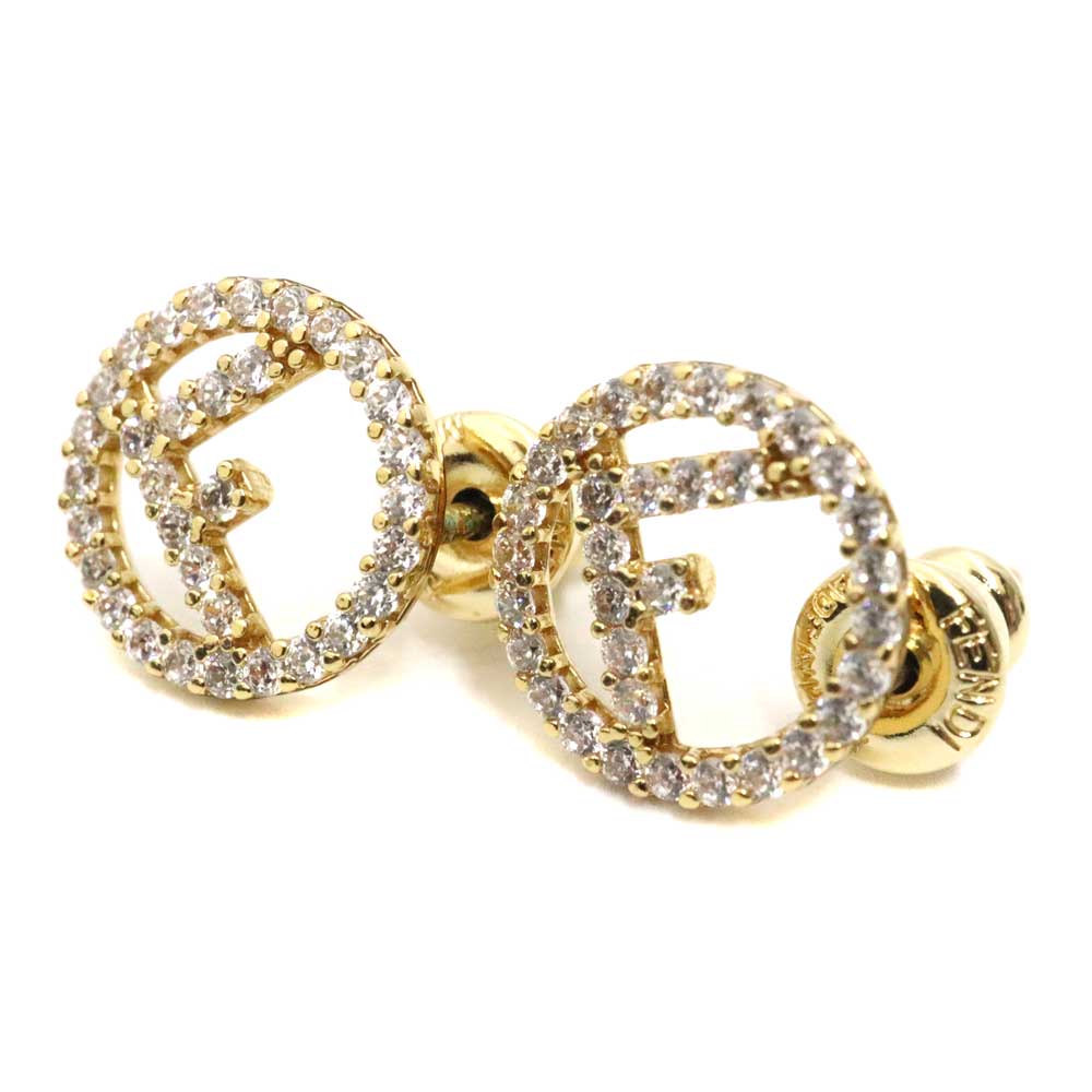 フェンディ Fendi エフイズフェンディピアス 金属素材 ゴールドカラー レディース【中古】