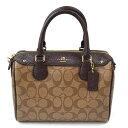 コーチ Coach F1732 2WAYバッグ ブラウン ラメ【中古】