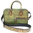 ベルルッティ Berluti ガリバー2WAYバッグ ゴールデンパティーヌ カーキ ゴールド【中古】