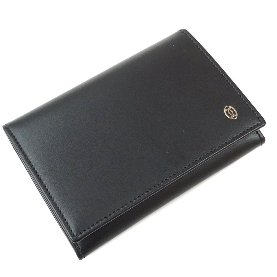 カルティエ Cartier L3000132 名刺入れ カードケース ブラック 【中古】