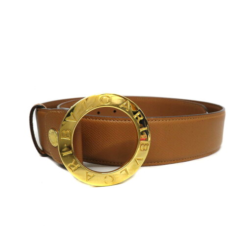 ブルガリ Bvlgari ロゴマニア レザー ベルト 【中古】 ブルガリ Bvlgari ロゴマニア レザー ベルト 【中古】