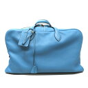 エルメス Hermes ヴィクトリア50 ボストンバッグ ブルー 【中古】