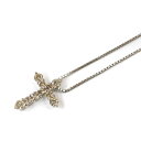Pt900 Pt850 プラチナ ダイヤモンド :1.00ct ネックレス アクセサリー クロス 十字架 レディース【中古】(4)