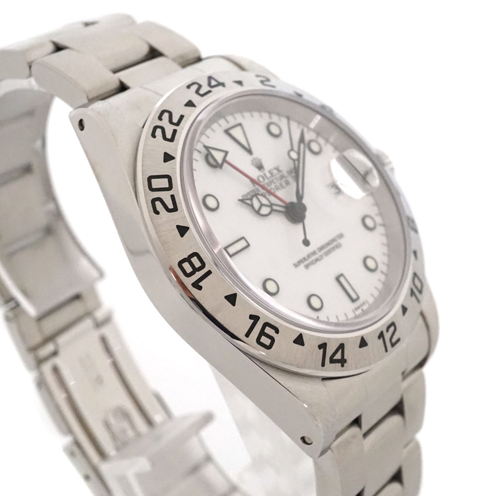 ロレックス Rolex 16570 エクスプローラー2 ホワイト A番 腕時計 ステンレススチール 白 自動巻き メンズ【中古】