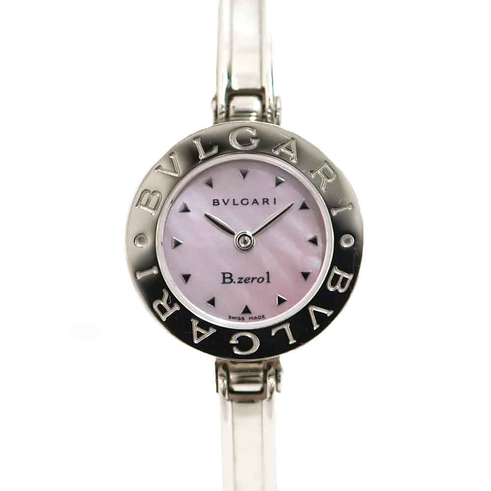 ブルガリ Bvlgari BZ22C2SS ビーゼロワン バングルウォッチ 腕時計 ピンク シェル  ...