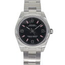 ロレックス Rolex 177200 オイスターパーペチュアル ブラック ピンク【中古】