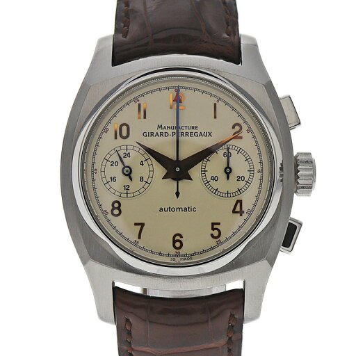 ジラール ペルゴ Girard-Perregaux 25980 ヴィンテージ 1960 クロノグラフ アイボリー メンズ 腕時計 ステンレス 自動巻き 質屋 かんてい局小牧店【中古】 ジラール ペルゴ Girard-Perregaux 25980 ヴィンテージ 1960 クロノグラフ アイボリー メンズ 腕時計 ステンレス 自動巻き 質屋 かんてい局小牧店【中古】