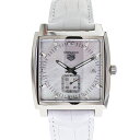 タグホイヤー Tag Heuer WAW131B.FC6247 モナコ クォーツ メンズ レディース 腕時計 シェル ダイヤモンド ホワイト【中古】