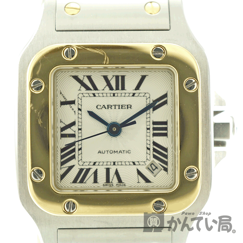 Cartier【カルティエ】W20057C4　サントスガルべSM　SS(ステンレススチール）自動巻き　日付表示　レディース　腕時計　オートマ　ブランド　【中古】USED-SA【9】k2001618 質屋　かんてい局春日井店のサムネイル