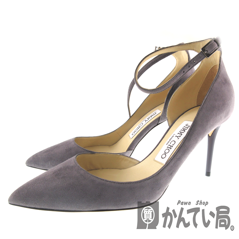 JIMMY CHOO【ジミーチュウ】『パンプス』シューズ　靴　約22.5cm(35 1/2)　グレー/スエード　ブランド　レディース　ファッション【中古】USED-S【特上品】k2002379　質屋　かんてい局春日井店のサムネイル