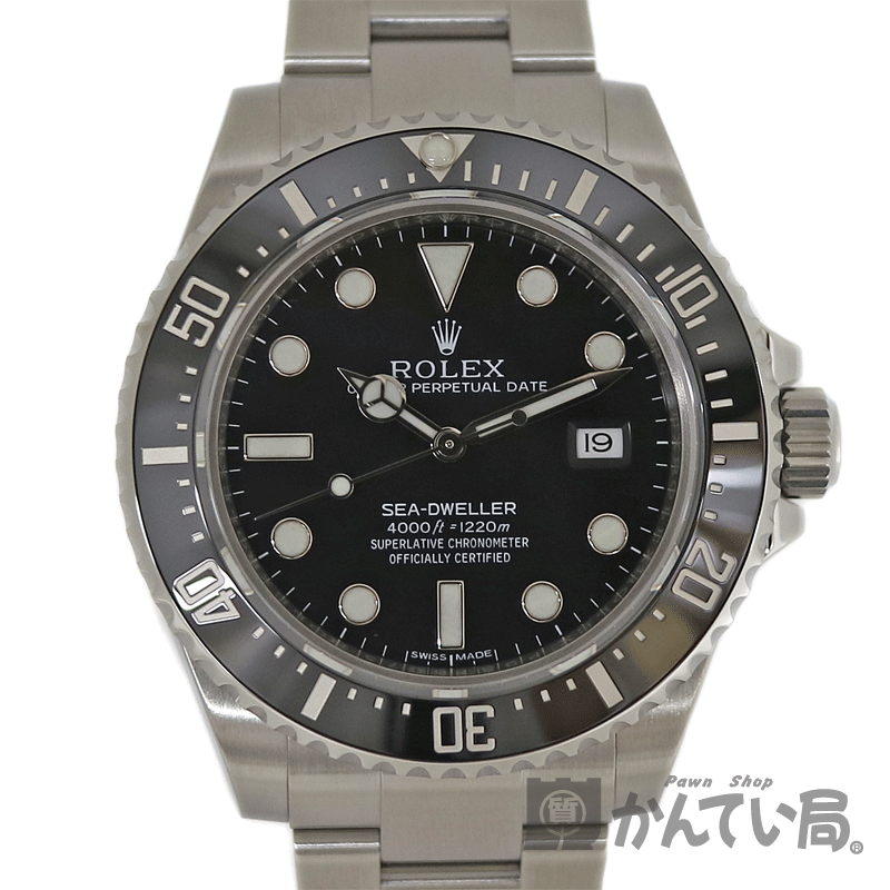 ROLEX【ロレックス】116600 シードゥエラー4000 自動巻 ダイバー SS(ステンレス) BK(ブラック) メンズ 腕時計 スポーツ【中古】質屋 かんてい局茜部店 a2003926