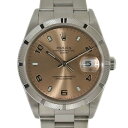 ROLEX【ロレックス】15210 オイスターパーペチュアルデイト　エンジンターンドベゼル Y番 PK(ピンク)飛びアラビア メンズ 自動巻き 腕時計 ステンレス【中古】質屋 かんてい局茜部店 a2007303