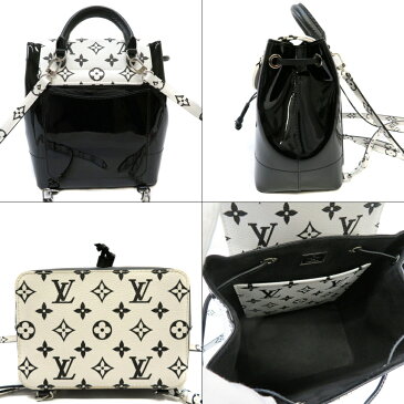 LOUISVUITTON【ルイヴィトン】M53637 ホットスプリングス MINI バックパック リュックサック ブラック×ホワイト レディース 小さめ ミニ 【中古】USED-6 質屋 かんてい局細畑店 h2100006