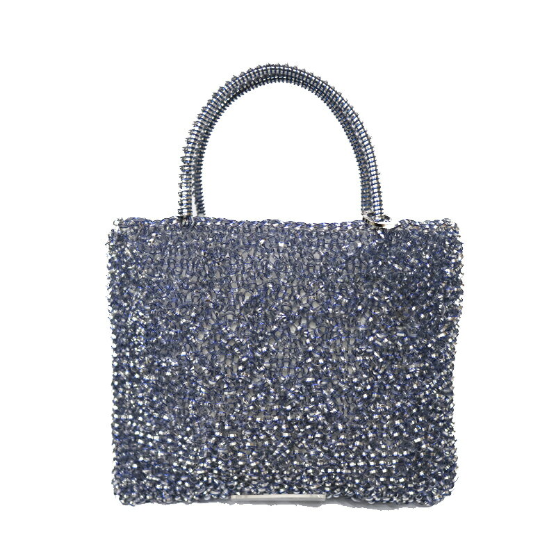 ANTEPRIMA【アンテプリマ】ワイヤー　ハンド　バッグ　編み　ブルー　レディース　ブランド　ファッション【中古】USED-9　質屋 かんてい局小牧店　c21-1023のサムネイル