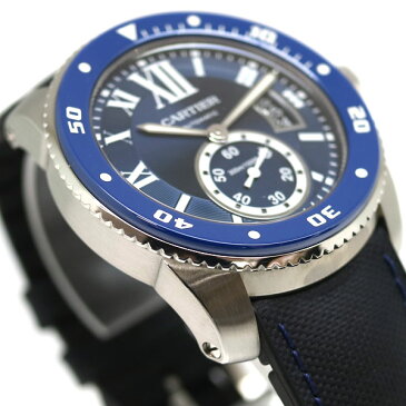 Cartier【カルティエ】WSCA0010 カリブル ドゥ カルティエ ダイバー 自動巻き(オートマチック) ブルー文字盤 ダイバーズウォッチ SS(ステンレス)×ラバー メンズ 腕時計【中古】質屋 かんてい局茜部店 a21-2474