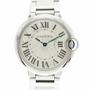 Cartier【カルティエ】W69011Z4 バロンブルー ボーイズ 36mmシルバー文字盤 クォー ...