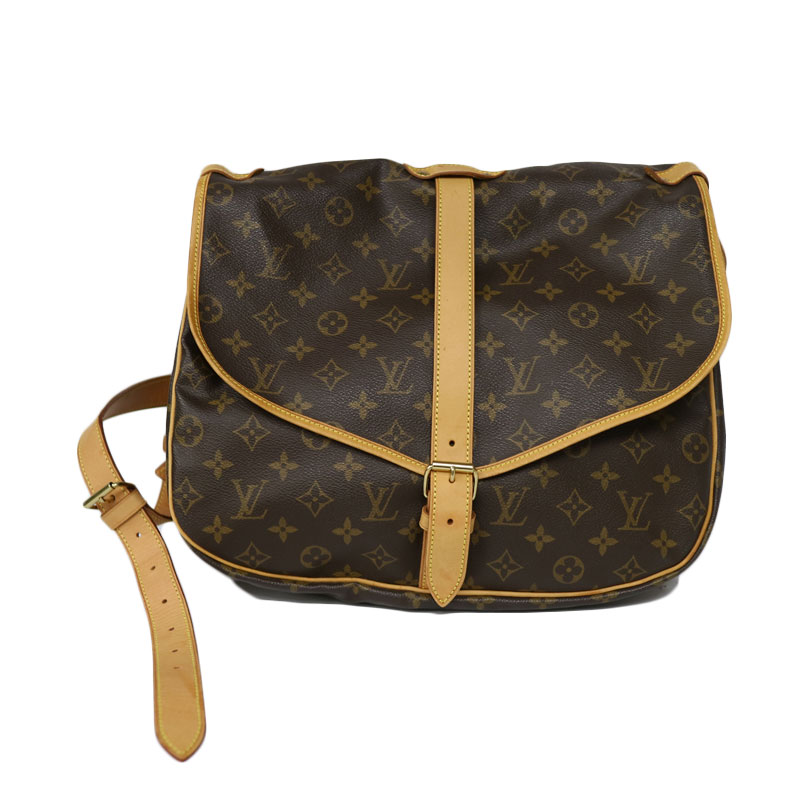 LOUIS VUITTON　【ルイヴィトン】M42254　ソミュール35　モノグラム　キャンバス　ブラウン　茶　ショルダー　バッグ　【中古】USED-7　質屋　かんてい局小牧店　c21-3763