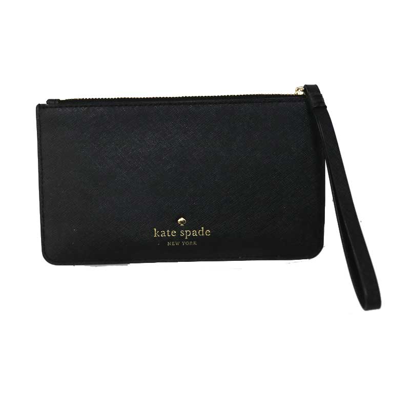 Kate spade【ケイトスペード】ファスナー付き財布 　PWRU4780　ブラック　コーティングキャンバス　レディース【中古】USED-6　質屋　かんてい局　小牧店　c21-3853