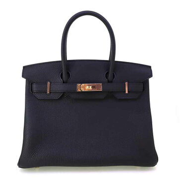 HERMES【エルメス】バーキン30 トゴ 牛革 レザー ブラック系 ローズゴールド金具 ピンク 黒 ハンドバッグ 鞄 かばん Y刻印 2020年 レディース【中古】未使用品 かんてい局大垣店 p21-509