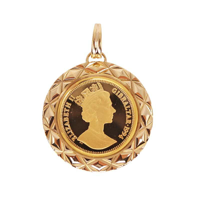 K24【24金】ピーターラビット　コイントップ　1/5oz　K18枠　約16.4g　アクセサリー　ジュエリー　ペンダント　トップ　レディース　メンズ【中古】USED-9　質屋　かんてい局小牧店　c21-4292のサムネイル