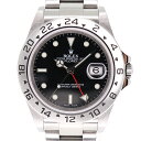 ROLEX【ロレックス】 16570 エクスプローラー2 F番 腕時計 メンズ 自動巻 ステンレススチール GMT カレンダー ブラック ルミノバ メンテナンス済み【中古】 質屋 かんてい局小牧店 USED-9 c21-5858