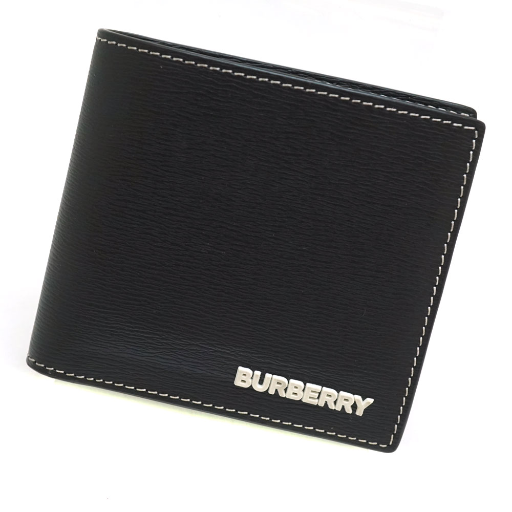 BURBERRY【バーバリー】8032484　二つ折り財布　ウォレット レザー ブラック系 メンズ　レディース　サイフ【中古】USED-8　質屋かんてい局北名古屋店 n21-9112のサムネイル