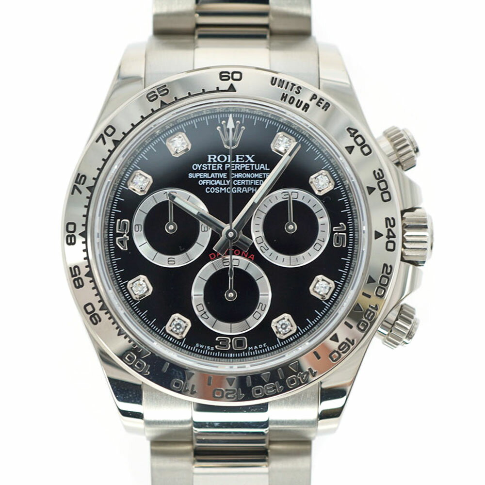 ROLEX【ロレックス】116509G コスモグラフ デイトナ クロノグラフ ダイヤ 黒文字盤 ラン ...