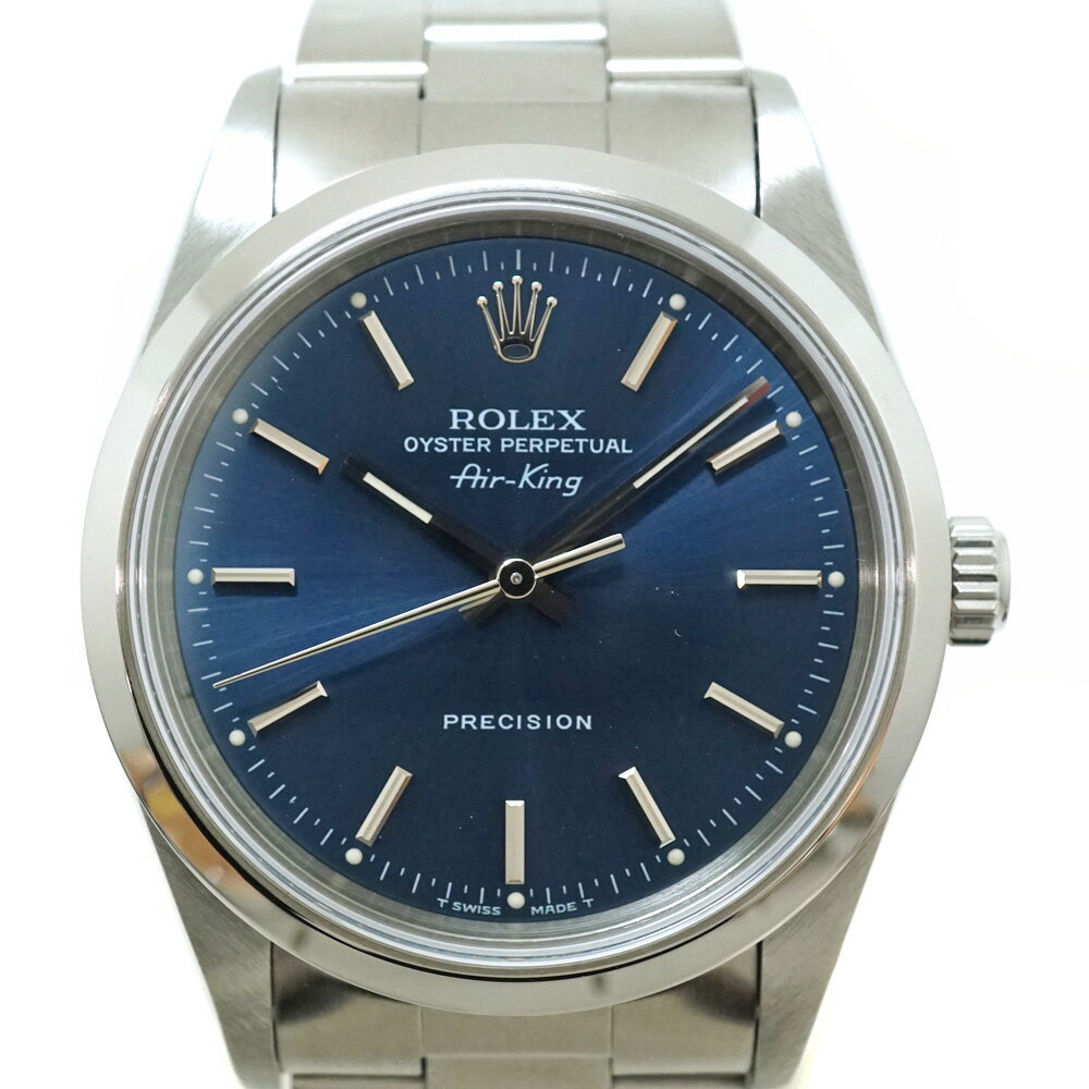 ROLEX【ロレックス】 14000 エアキング SS（ステンレススチール） ブルー文字盤 自動巻き U番 スポーツ メンズ 腕時計 【中古】 USED-9 質屋 かんてい局北名古屋店 n22-2045