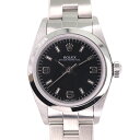 ROLEX【ロレックス】 76080 オイスターパーペチュアル 24mm A番 1999年頃製造 ステンレス(SS) 腕時計 ルミノバ レディース ブラック 黒文字盤【中古】USED-9 質屋 かんてい局小牧店 c22-4190