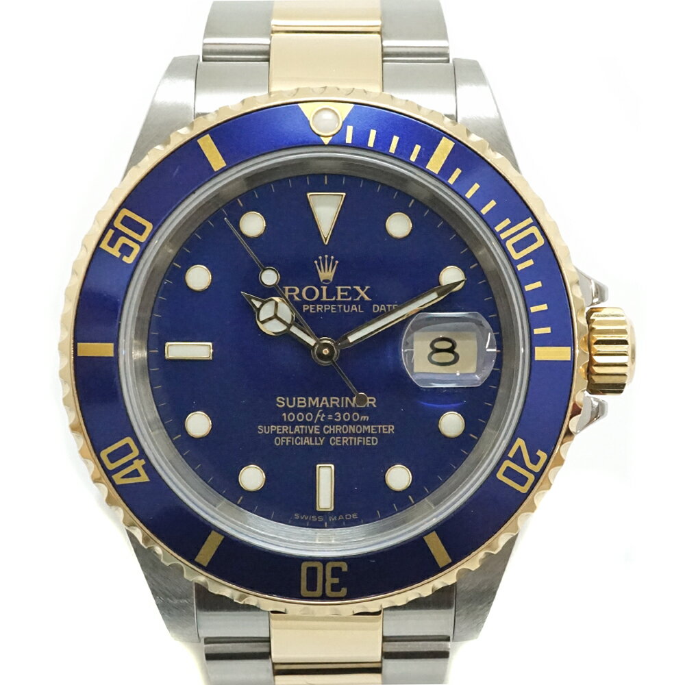 ロレックス Rolex 16613 サブマリーナーデイト イエローゴールド コンビ 腕時計【中古】