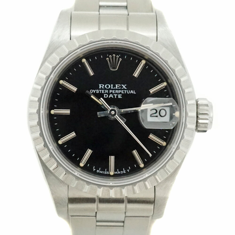 ROLEX【ロレックス】69240 オイスターパーペチュアル 腕時計 自動巻き SS(ステンレススチール) 黒文字盤 100m防水 レディース メンテナンス済み【中古】USED-9 質屋 かんてい局北名古屋店 n22-8482