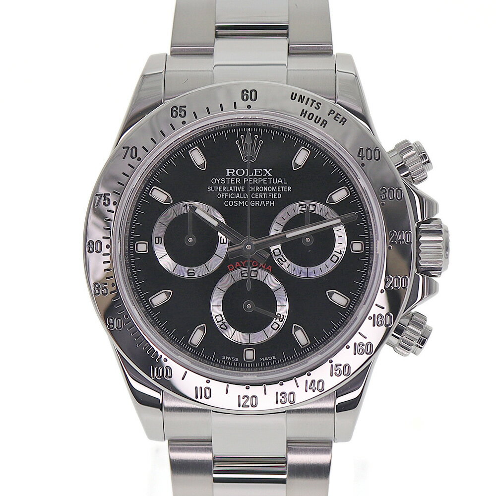 ロレックス Rolex 116520 コスモグラフ デイトナ クロノグラフ ブラック メンズ 腕時計【中古】
