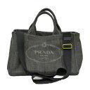 プラダ Prada 1BG642 カナパトート デニム 【中古】