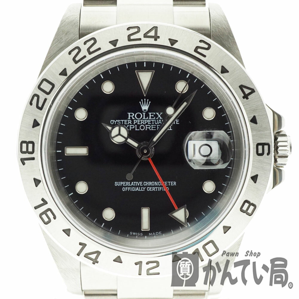 【OH・仕上げ済み】ROLEX【ロレックス】16570 エクスプローラー2 K番 SS スポーツモデル 黒文字盤 メンズ 【中古】USED-9 質屋かんてい局細畑店 h19-6076