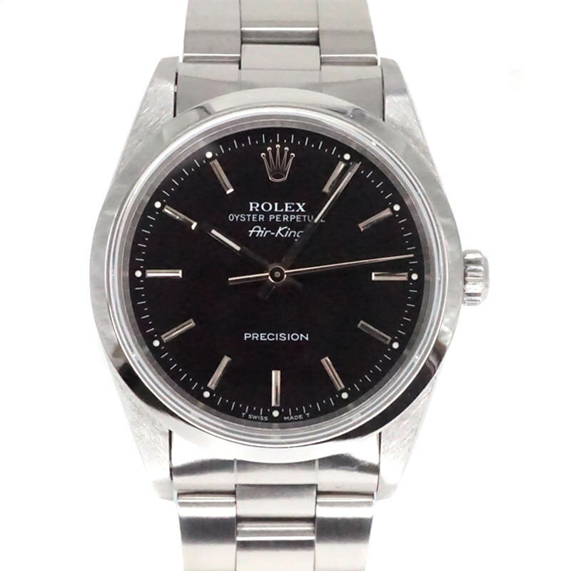 ROLEX【ロレックス】 14000 エアキング 自動巻き ユニセックス ブラック ステンレススチール 腕時計 【中古】 USED-9 質屋かんてい局細畑店 h2205023