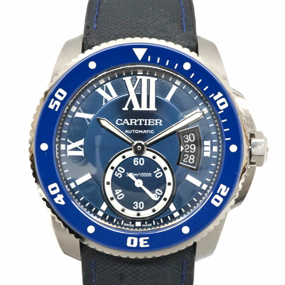 Cartier【カルティエ】 WSCA0010 カリブルドゥカルティエダイバー ブルー 青 自動巻き メンズ SS ステンレススチール ラバー 【中古】 USED-9 質屋かんてい局細畑店 h2208381のサムネイル