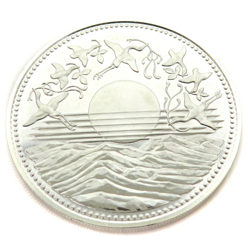 記念硬貨 天皇陛下御在位60年1万円銀貨 純銀 SV1000 【中古】