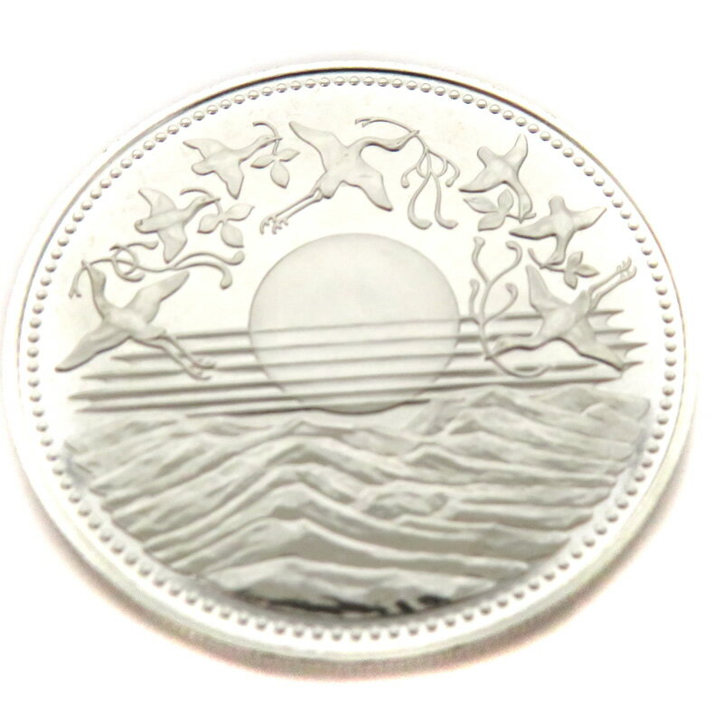 記念硬貨 天皇陛下御在位60年1万円銀貨 純銀 SV1000 【中古】