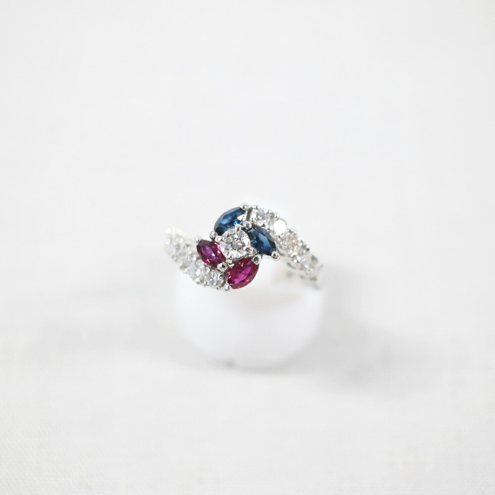 【中古】中古美品Pt900ルビー・...