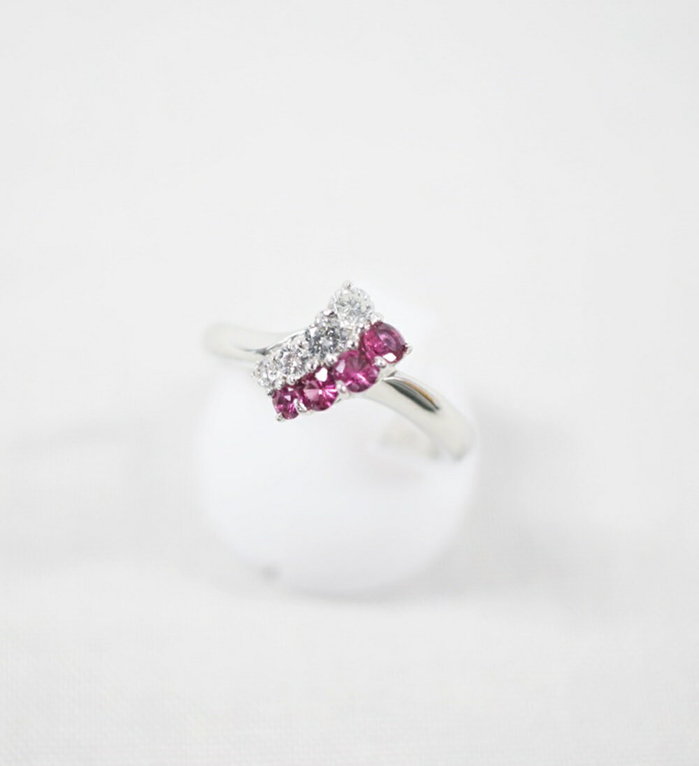 【中古】中古美品Pt900ルビー・...