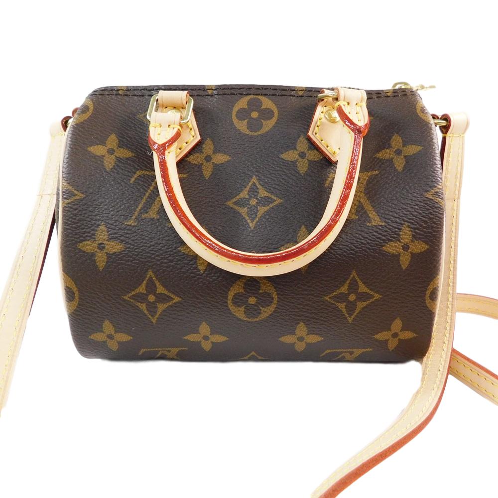 未使用品　【Louis Vuitton ルイヴィトン ナノスピーディー モノグラム M61252 2Way ショルダー/ハンドバッグ【楽ギフ_包装選択】かんてい局飛田店 h4-9139のサムネイル