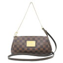 中古品 LOUIS VUITTON ルイヴィトン N55213 ダミエ エベヌ エヴァ ハンドバッグ ショルダーバッグ 2way ブラウン レディース【中古】かんてい局飛田店【楽ギフ_包装選択】h4-21455