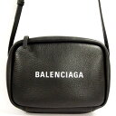 【中古】BALENCIAGA 489812 エブリディ カメラバッグ Sサイズ ショルダーバッグ ブラック クロスボディ 黒 ホワイト 白 ロゴメンズ バレンシアガ レディース ブランド バッグ □□ USED-A