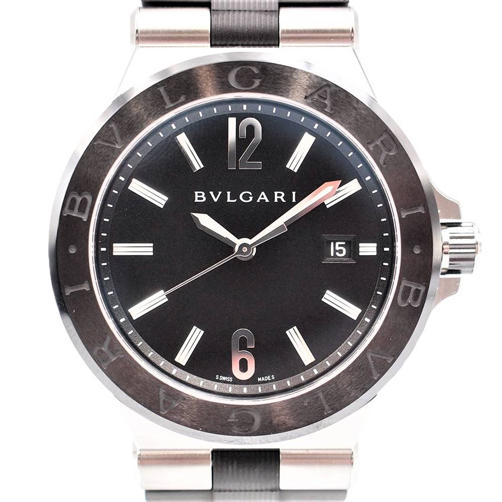 【中古】BVLGARI DG42SC ディアゴノ 機械式自動巻き 日付表示 ブルガリ メンズ ブランド 腕時計 USED-SA wtc