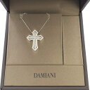 【未使用】DAMIANI 20086733 ベルエポック クラウンM WG 49cm ダイヤモンド ホワイト ゴールド トップ チェーン クロス 十字架 ダミアーニ レディース メンズ ブランド アクセサリー【中古】USED-SS