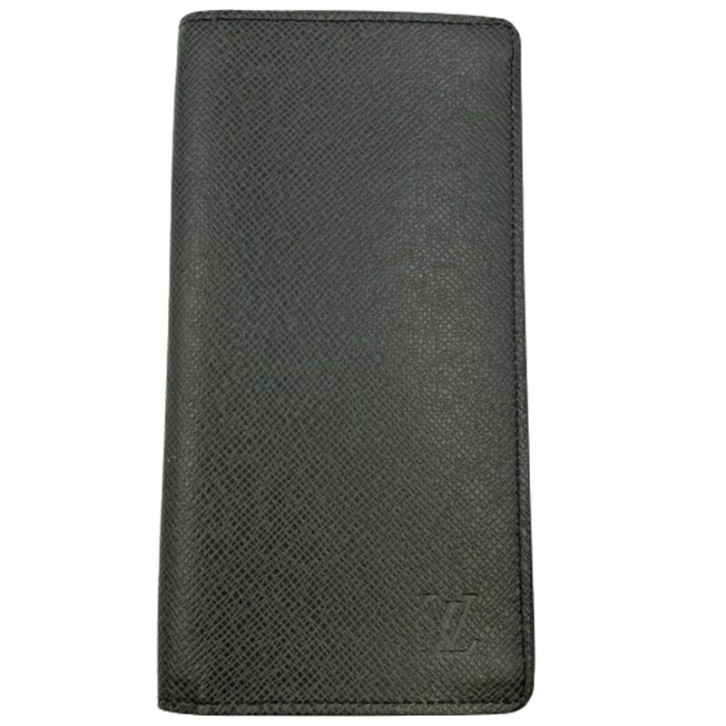 【中古】LOUIS VUITTON M33402 ポルトフォイユ ロン タイガ アルドワーズ ノワール ブラック 黒 札入れ レザー 長財布 ルイヴィトン メンズ 男性 USED-A