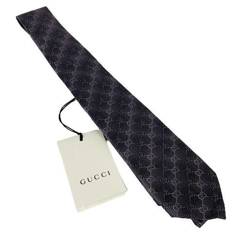 GUCCI グッチ 408869 4E002 ネクタイ ライトパープル グッチシマ GG柄 ビジネス ファッション メンズ 男性ブランド □□ USED-SS