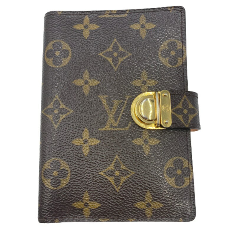 LOUIS VUITTON R21013 アジェンダ PM コアラ ブラウン x ピンク ゴールド プレスクリップ式 金具 手帳 カバー 文房具 ステーショナリー メモ帳 ブランド ルイヴィトン レディース USED-B