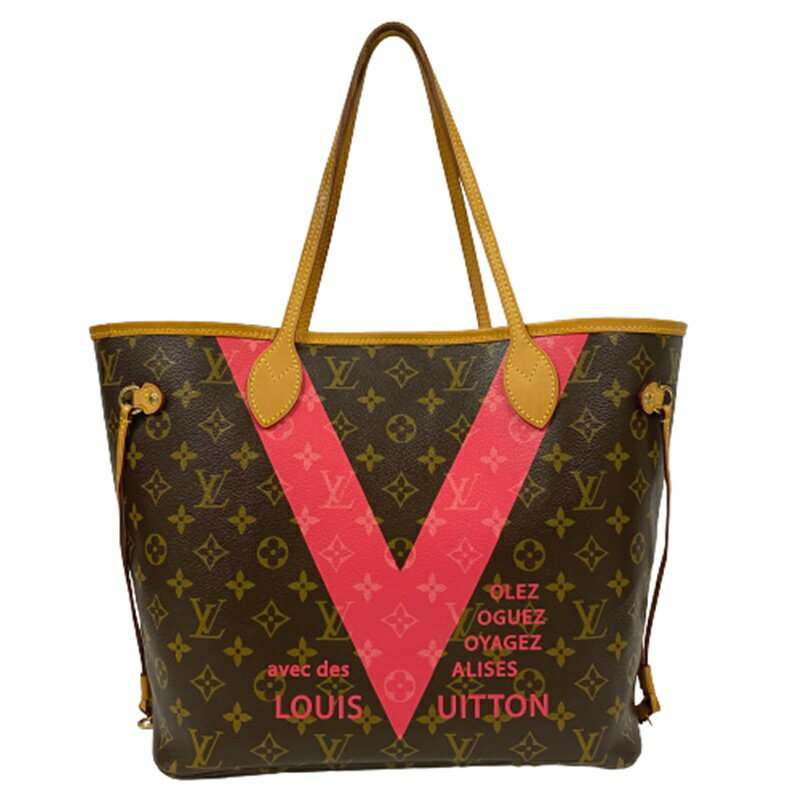 LOUIS VUITTON ルイヴィトン M41602 ネヴァーフル MM 2015年 サマーコレクション ポーチ付き モノグラム トートバッグ ハンドバッグ ブランド ルイ・ヴィトン レディース 女性 □□USED-AB